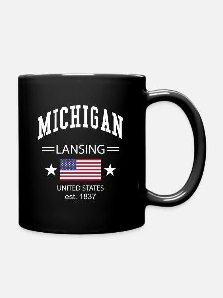 Michigan - Full Colour Mug - black