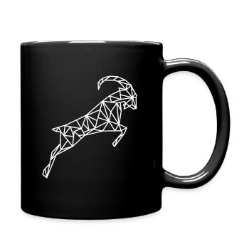 Signe géométrique du zodiaque Capricorne - Mug uni - noir - Droite