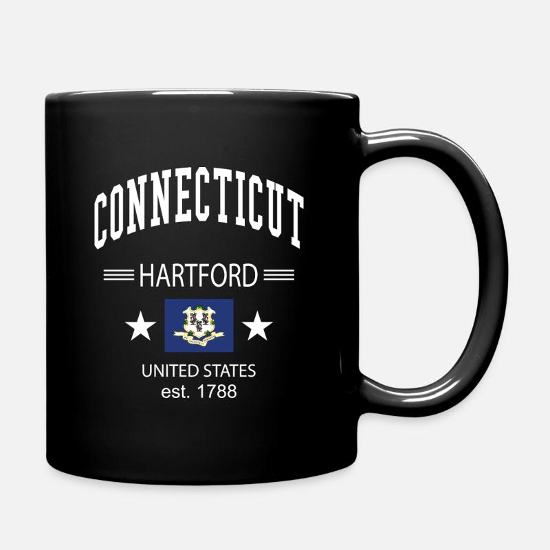 Connecticut - Tasse einfarbig - Schwarz