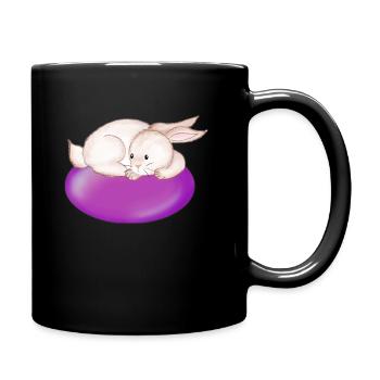 Osterhase - Tasse einfarbig - Schwarz - Rechts