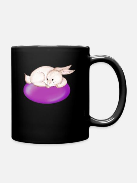 Osterhase - Tasse einfarbig - Schwarz