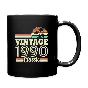 Vintage 1990 Classic, Cadeau D'anniversaire 33 Ans - Mug uni - noir - Droite