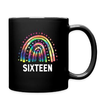 Tie Dye Rainbow Seize ans 16e anniversaire - Mug uni - noir - Droite