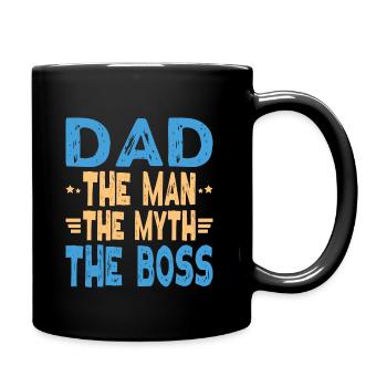 Fête des pères Papa - Papa - L’homme - Le mythe - Le patron - Mug uni - noir - Droite