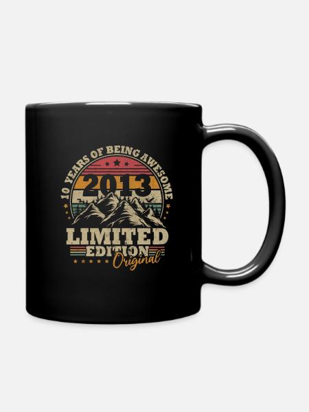 Vintage 2013 10th Birthday Gift Boys Girls - Mug uni - noir