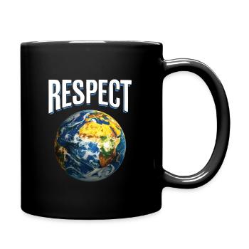 Pro Earth Respects the Planet Environmental Protection - Full Colour Mug - black - Right