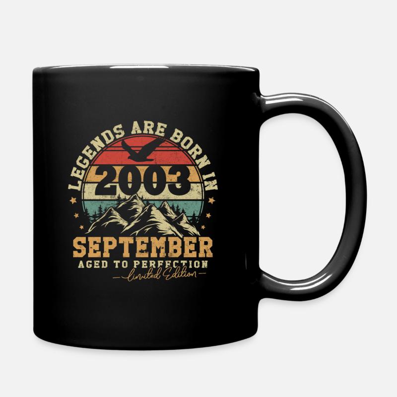 Septembre 2003 vintage rétro anniversaire 2003 - Mug uni - noir