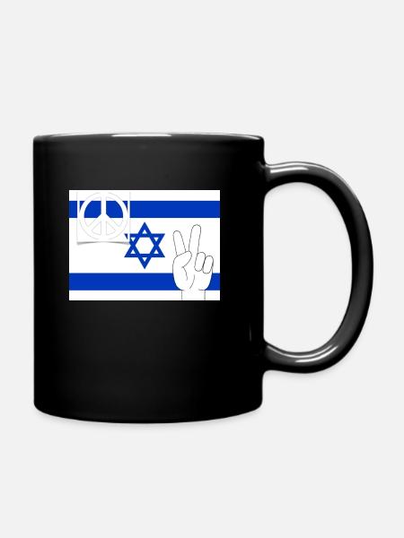 Israel Peace - Full Colour Mug - black