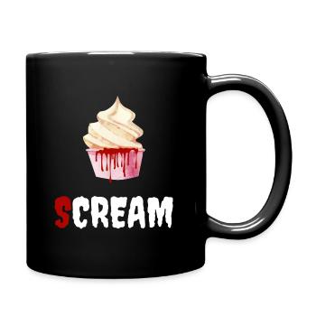 Scream - Das blutige Eis - Tasse einfarbig - Schwarz - Rechts