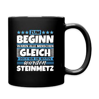 Zum Beginn gleich die besten wurden Steinmetz - Tasse einfarbig - Schwarz - Rechts