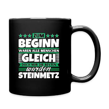 Zum Beginn gleich die besten wurden Steinmetz - Tasse einfarbig - Schwarz - Rechts