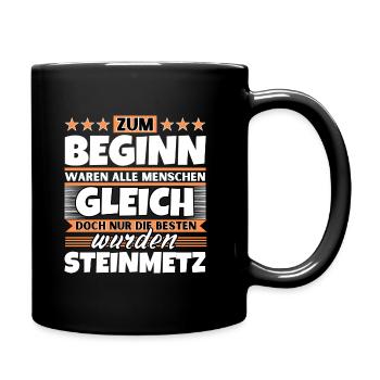 Zum Beginn gleich die besten wurden Steinmetz - Tasse einfarbig - Schwarz - Rechts