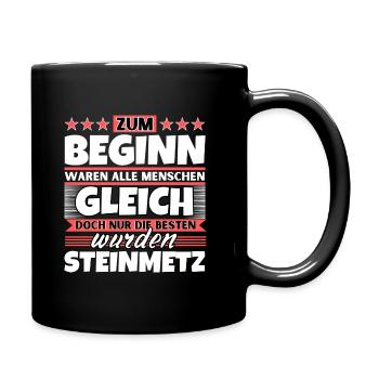 Zum Beginn gleich die besten wurden Steinmetz - Tasse einfarbig - Schwarz - Rechts