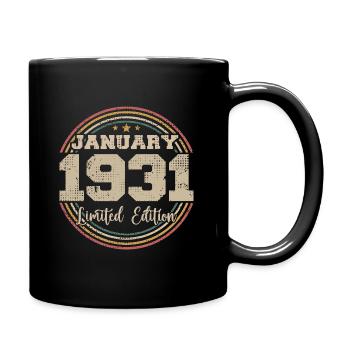 The legends were born in January 1931 - Full Colour Mug - black - Right