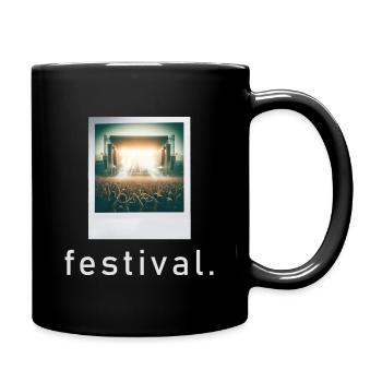 Photo rétro de l’ambiance du festival - Mug uni - noir - Droite