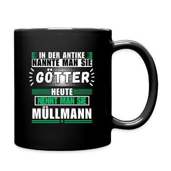Gods in Antiquity. Today's garbage man - Full Colour Mug - black - Right