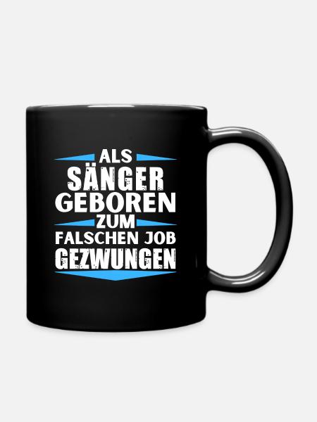 Singer landed in the wrong job - Full Colour Mug - black