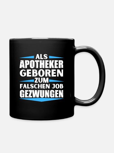 Pharmacist landed in the wrong job - Full Colour Mug - black