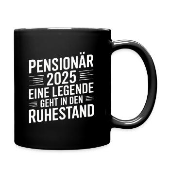 Pensioner 2025: A legend is retiring - Full Colour Mug - black - Right