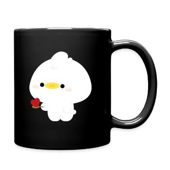Duck Feeding Love - Full Colour Mug - black - Right