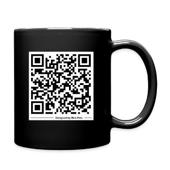 QR code You will only find true love... - Full Colour Mug - black - Right