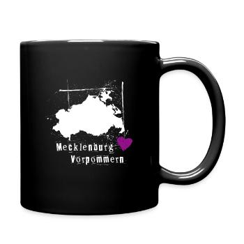 Mecklenburg Vorpommern - Tasse einfarbig - Schwarz - Rechts