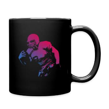 American Football Fan - Tasse einfarbig - Schwarz - Rechts