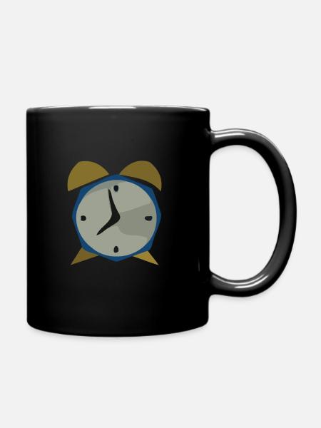 horloge (réveil) (dessin animé) - Mug uni - noir