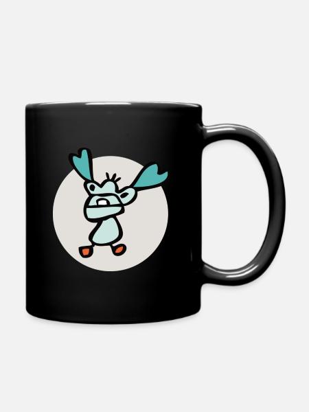 Cercle de garçon monstre coeur - Mug uni - noir