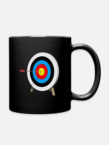 Zielscheibe Treffer - Tasse einfarbig - Schwarz