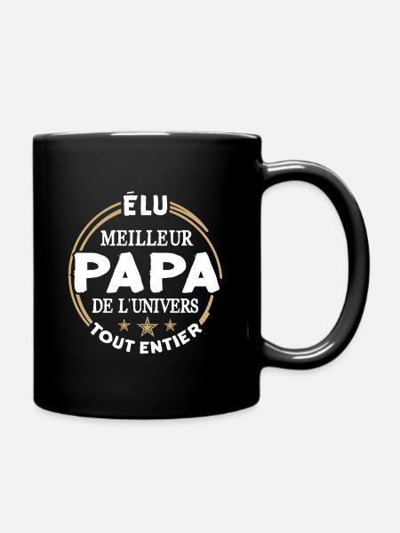 Élu meilleur papa de l'univers fête des pères - Mug uni - noir