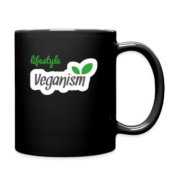 lifestyle veganism vegan veggie Veganer - Tasse einfarbig - Schwarz - Rechts