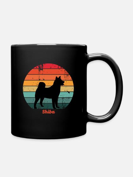 Rétro Shiba Inu - Mug uni - noir