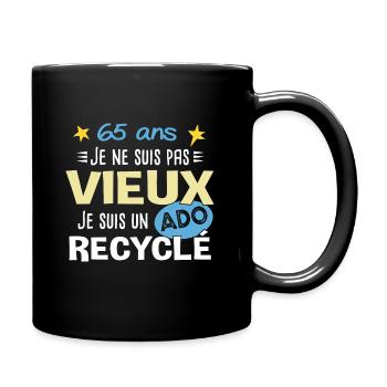65 ans anniversaire papy fête des pères humour - Mug uni - noir - Droite