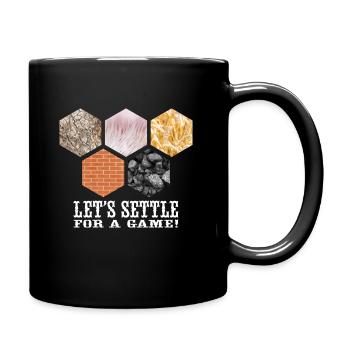 Let's settle for a game - Siedler Brettspiel - Tasse einfarbig - Schwarz - Rechts