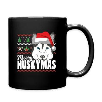 Joyeux Huskymas Sibérien Husky Noël - Mug uni - noir - Droite