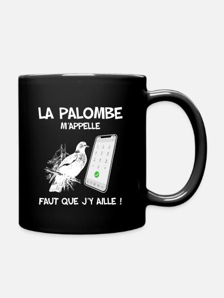 Chasse petits gibiers. La palombe m'appelle - Mug uni - noir