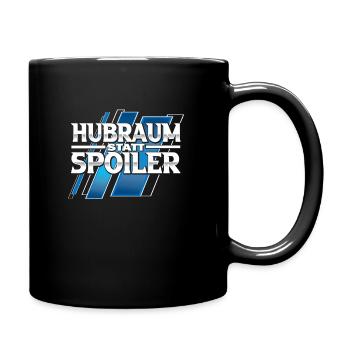 Hubraum statt Spoiler - Motorsport - Tasse einfarbig - Schwarz - Rechts