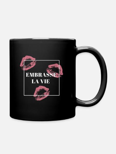 Embrasse la vie - Mug uni - noir