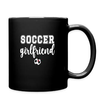 Football partner of football player girlfriend - Full Colour Mug - black - Right