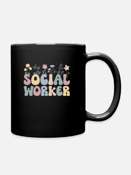 Social Workers Social Work Streetworker Team - Full Colour Mug - black