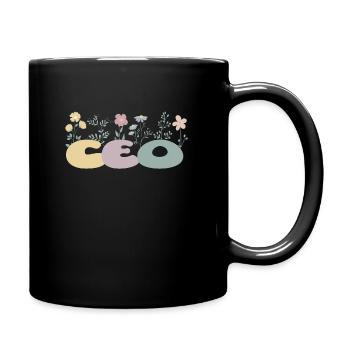 CEO Gift Chief Executive Officer Entrepreneur - Full Colour Mug - black - Right