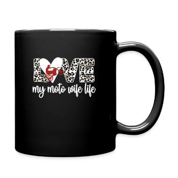 Motocross Woman Motocross Wife Motocross Rider - Full Colour Mug - black - Right