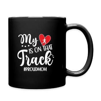Proud Athletics Mom Of Athlete Mother - Full Colour Mug - black - Right