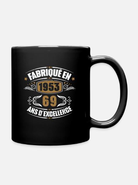 Fabriqué en 1953, 69 ans d'excellence - Mug uni - noir