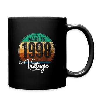 Vintage Made in 1998 Year of birth 1998 Birthday - Full Colour Mug - black - Right