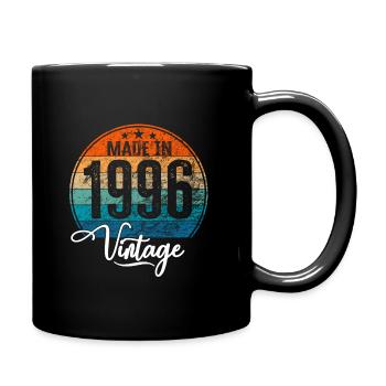 Vintage Made in 1996 Year of Birth 1996 Birthday - Full Colour Mug - black - Right
