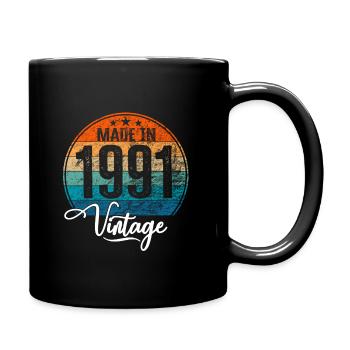 Millésime Fabriqué en 1991 Année de naissance 1991 Anniversaire - Mug uni - noir - Droite