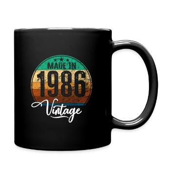 Millésime Fabriqué en 1986 Année de naissance 1986 Anniversaire - Mug uni - noir - Droite