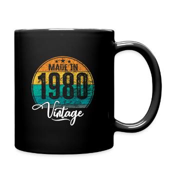 Millésime Fabriqué en 1980 Année de naissance 1980 Anniversaire - Mug uni - noir - Droite